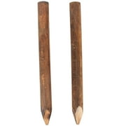 QIDITONG 2pcs Garden Fence Poles Flower Bed Edging Poles Flower Bed Edging Posts Tree Support Supply Tree Support Wood Pole Fence Making Supplies